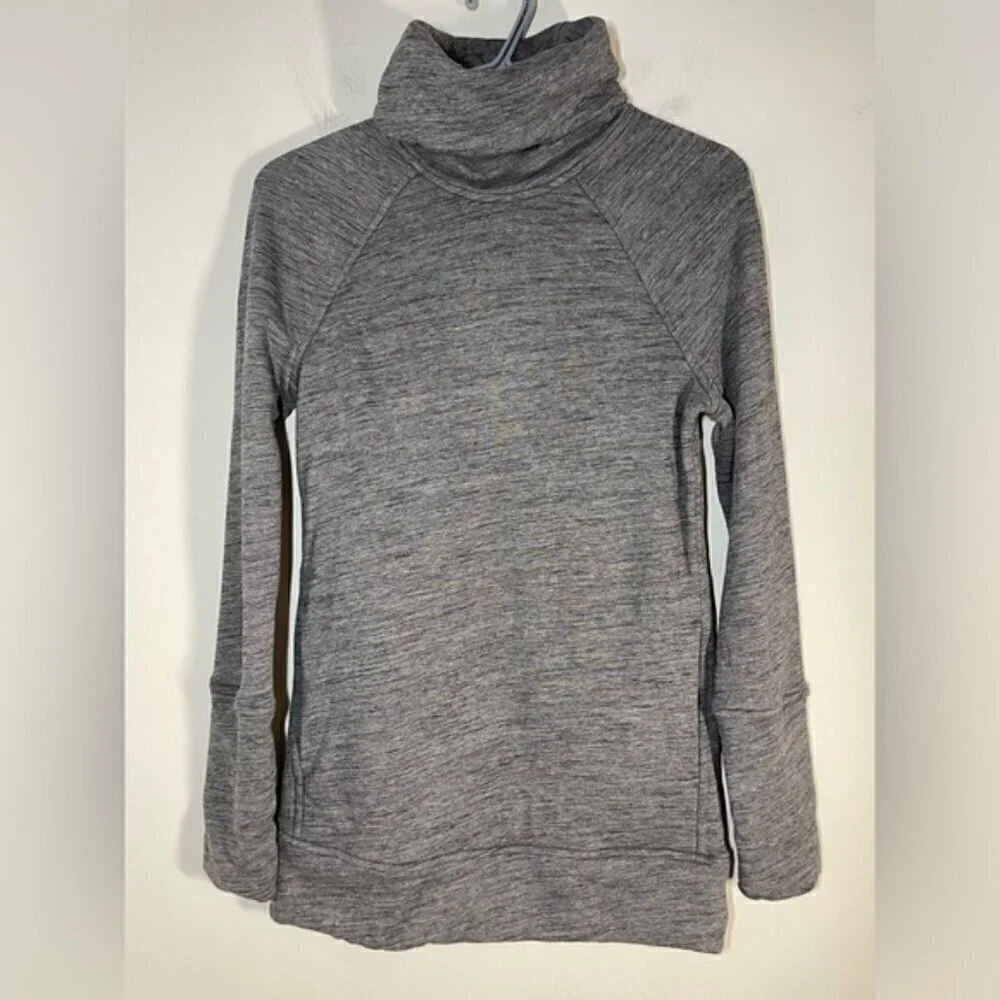 Lululemon To You Tunic Pullover Heathered Core Dark Grey size 2